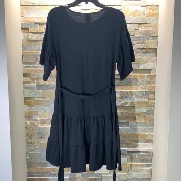 Bobeau Drop Waist Ruffle Cotton Dress( Petite) - Picture 4 of 5